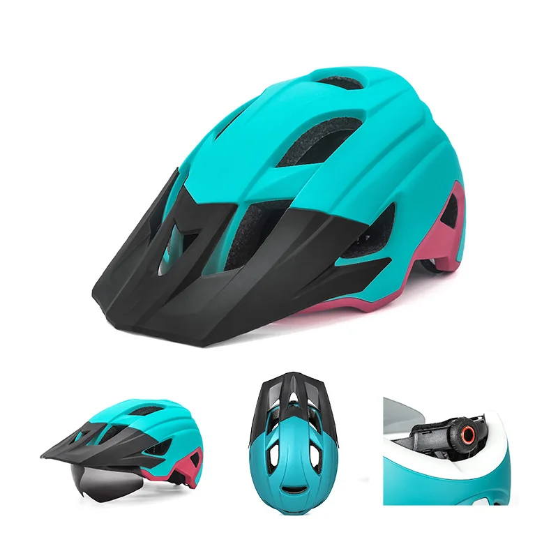 

Eastinear Bicycle Helmet Ultralight Adult With Sun Goggle Visor Led Men Bicycle Helmet Sunglasses Shield Mtb Cycling Helmets