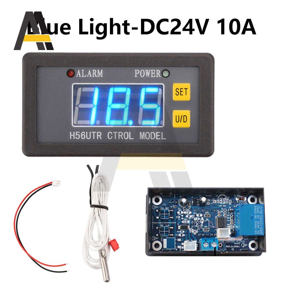 H56TR 디지털 온도 컨트롤러 NTC 프로브가있는 열/냉각 제어 장비 AC220V DC12/24V가있는 LED 디스플레이 온도 조절기
