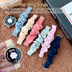 18mm 20mm 22mm Hair Band Strap for Huawei Watch Fit 2 Classic Women Scrunchie Elastic Bracelet for HUAWEI GT4 41mm GT3 GT2 46mm