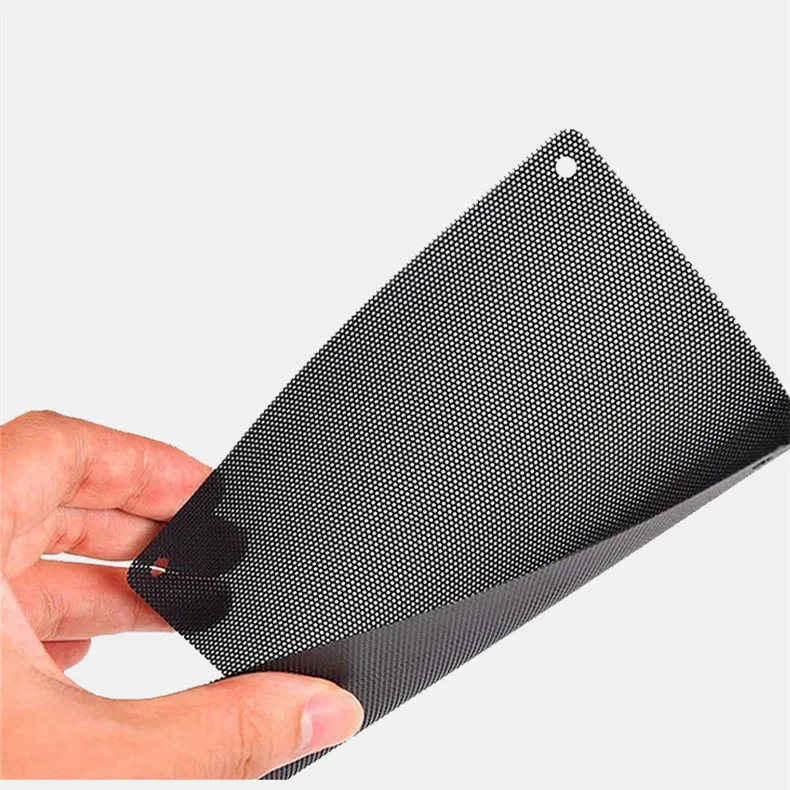 5PCS 80mm 90mm 120mm 140mm Cuttable Schwarz PVC PC Lüfter Staub Filter Staubdicht Fall computer Mesh Kühlung Ultra Feine Staubdicht Abdeckung – Detail 2