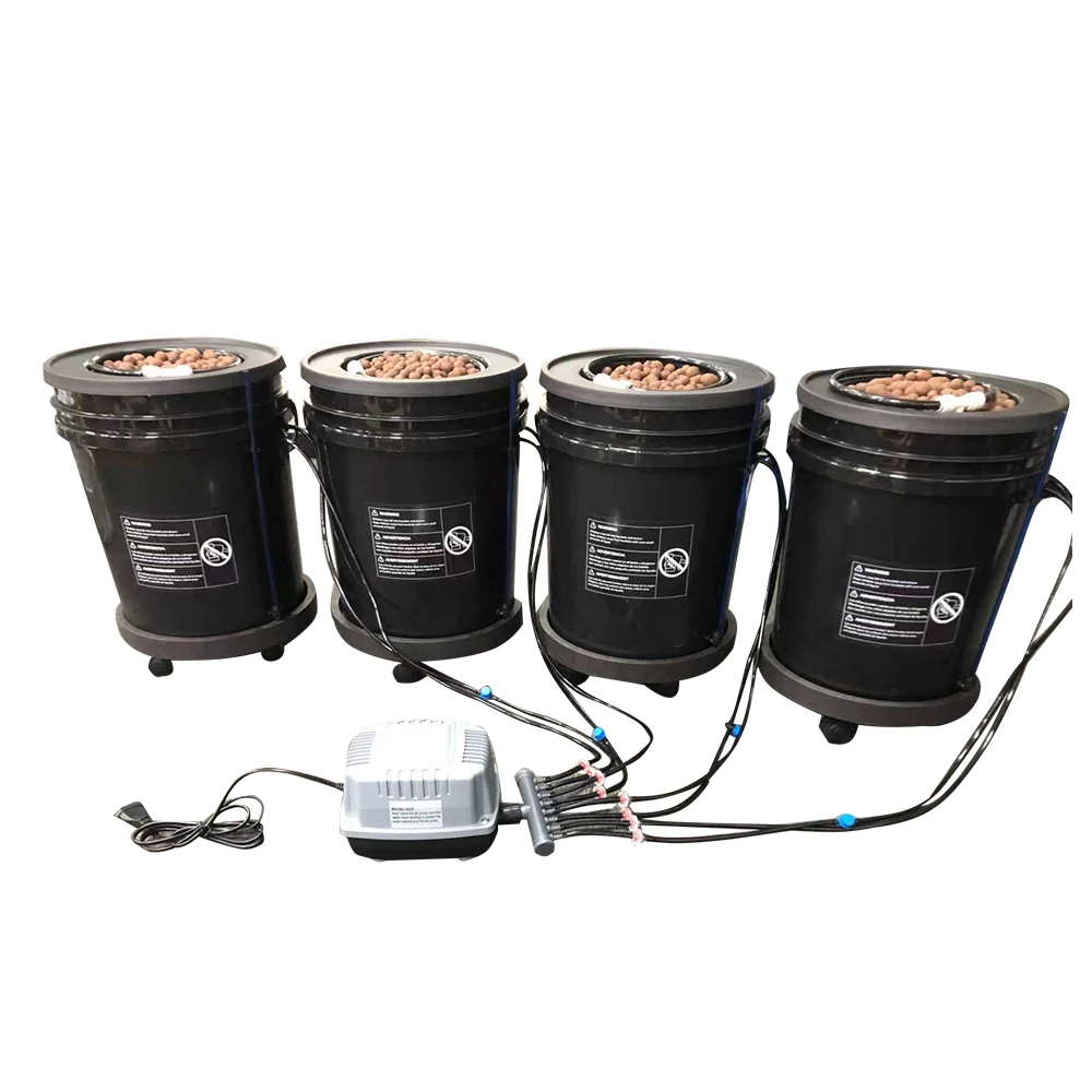 

DWC Hydroponics Grow System With 5-Gallon Deep Water Culture with Wheel Tray Custom Made Factory Direct MOQ 1PC
