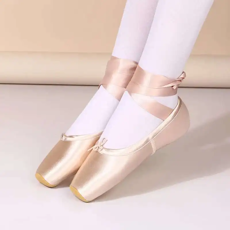 

Adult Ballet Shoes, Women's Pointed Shoes, Practice Shoes, Children's Dance Shoes, Satin Strap, Girls' Flat Ballet Shoes
