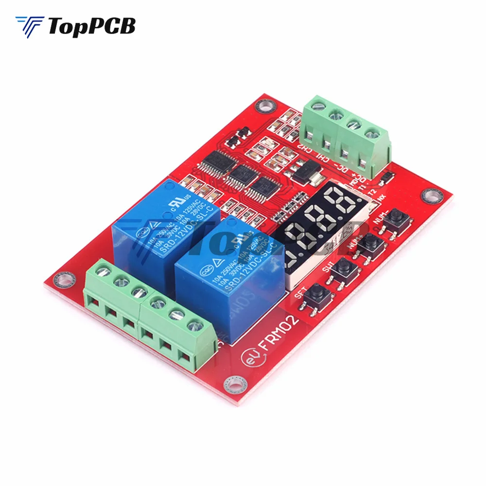 FRM02 Type 2 Channel 5v 12v 24v Time Relay Control Module