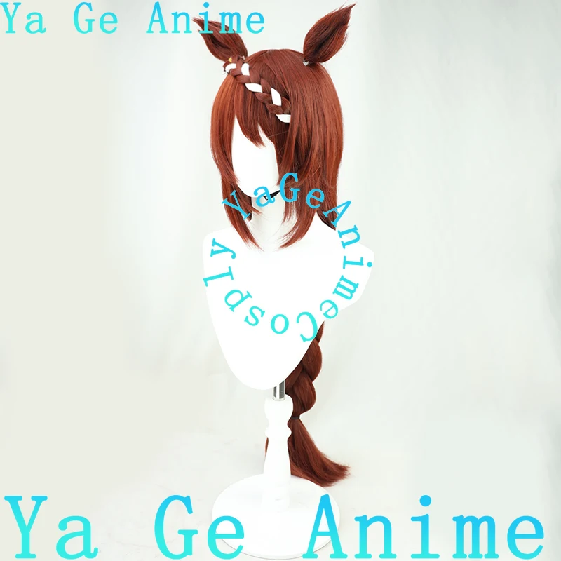 يا جي شعر مستعار تأثيري Uma Musume جميلة ديربي سوبر كريك شعر مستعار تأثيري آذان ذيل سباق الخيل فتاة لعبة عرض الواقع شعر مستعار شخصية #4