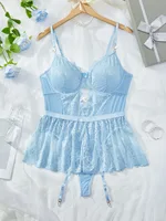 V-neck Sexy Lace Strap Jumpsuit Skinny See-through Women Pajamas Playsuit Erotic Lingerie Catsuit Backless Hollow Out Bodysuits - Image 6