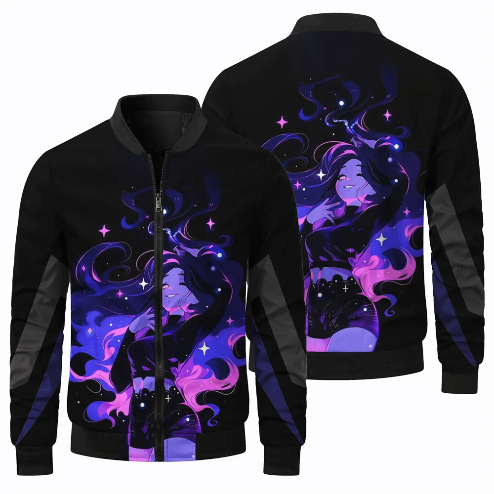 Chaqueta con cremallera para hombre y mujer, chaqueta con estampado 3D completo de personaje de Anime, ropa informal adecuada para primavera y otoño