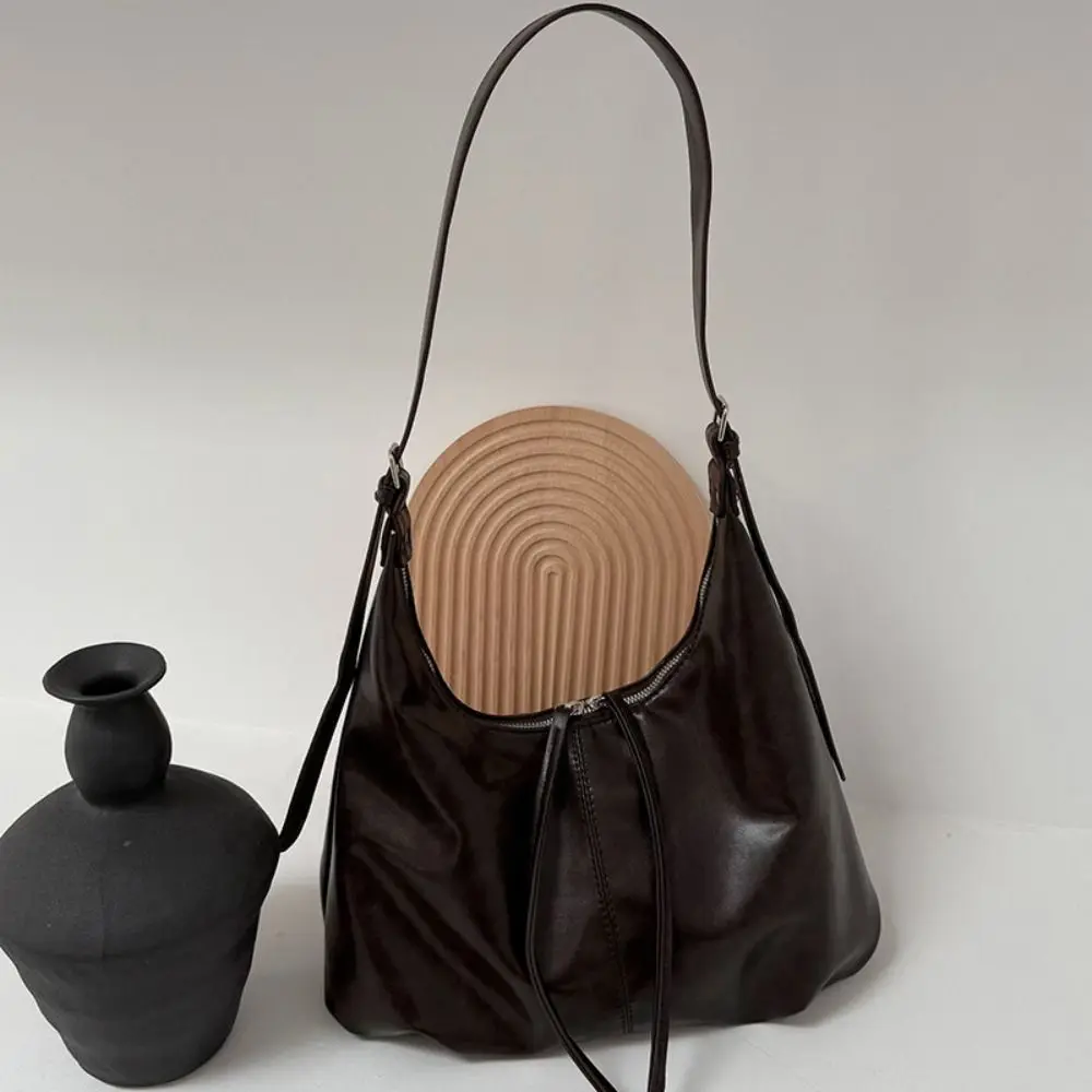 

Простая вместительная сумка через плечо из искусственной кожи, модная коричневая сумка-тоут, женская сумка в корейском стиле, сумка через плечо для девушек