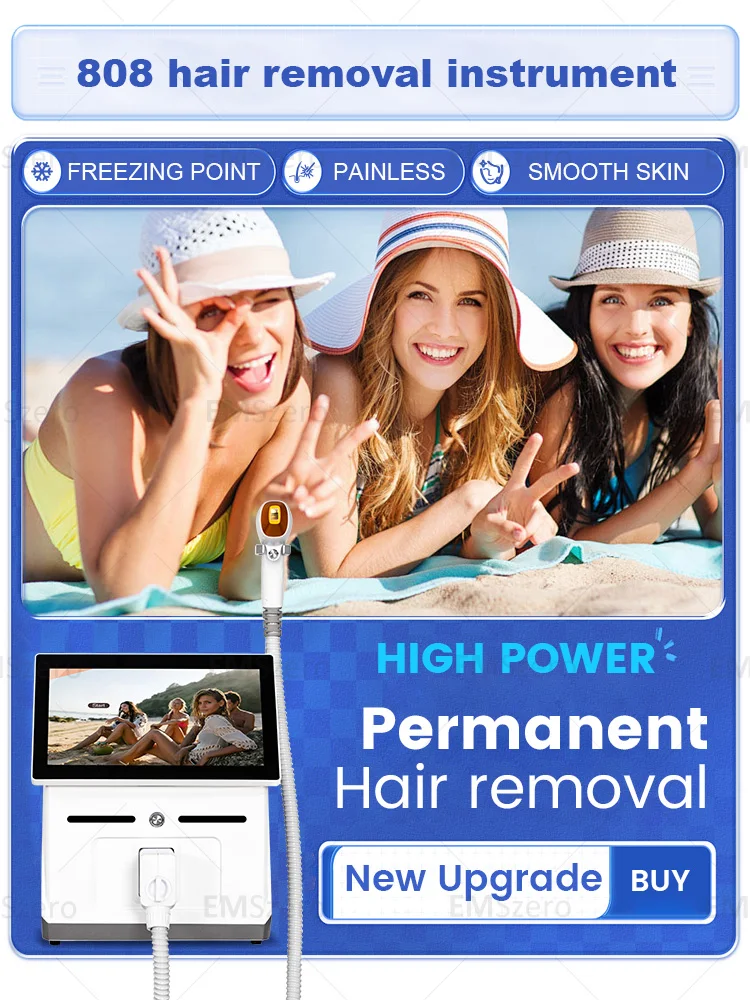 

4000W high-power portable diode laser professional hair removal machine with 3 wavelengths IPL 808nm painless permanent