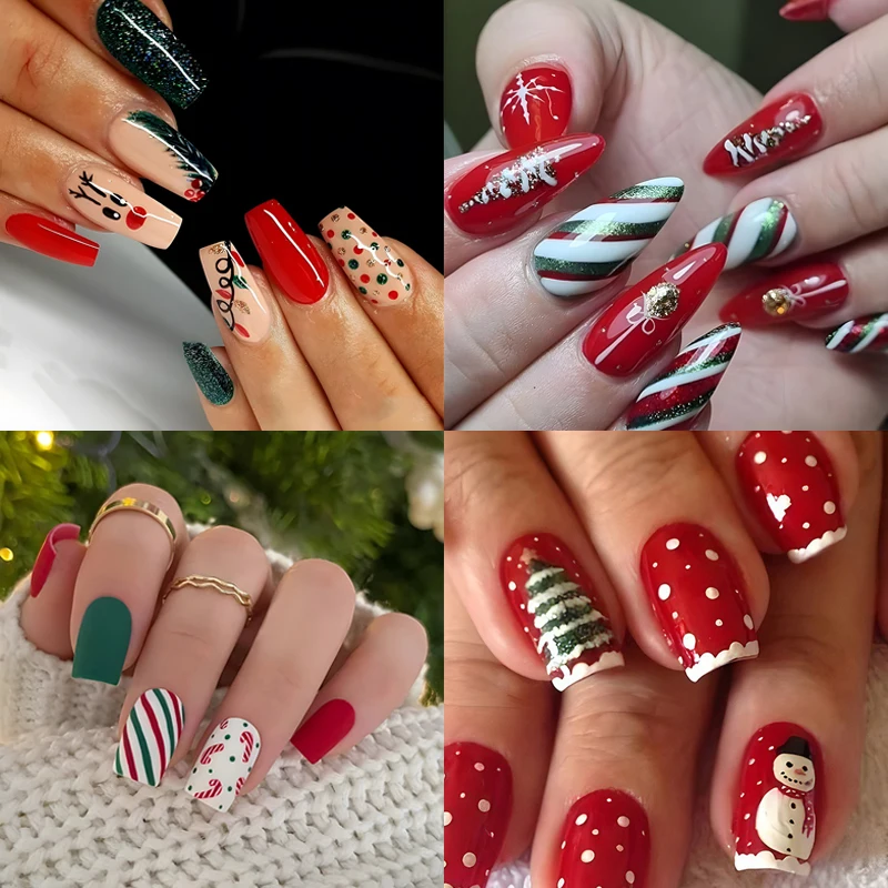 

Новый рождественский дизайн ногтей для девочек, модный студенческий маникюр, ювелирные аксессуары, шляпа для ногтей, носки, декор, реквизит для подруги, праздничный подарок