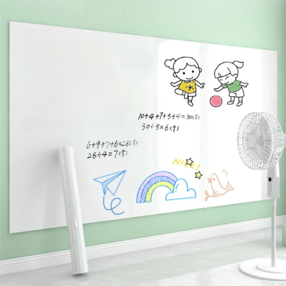 Electrostatic Whiteboard Sticker Removable Reusable Teaching Graffiti Drawing Board Household PP Erasable Whiteboard
