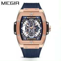 unique made in China man quartz watch original Rubber strap Luminous rectangle business Leisure watch design