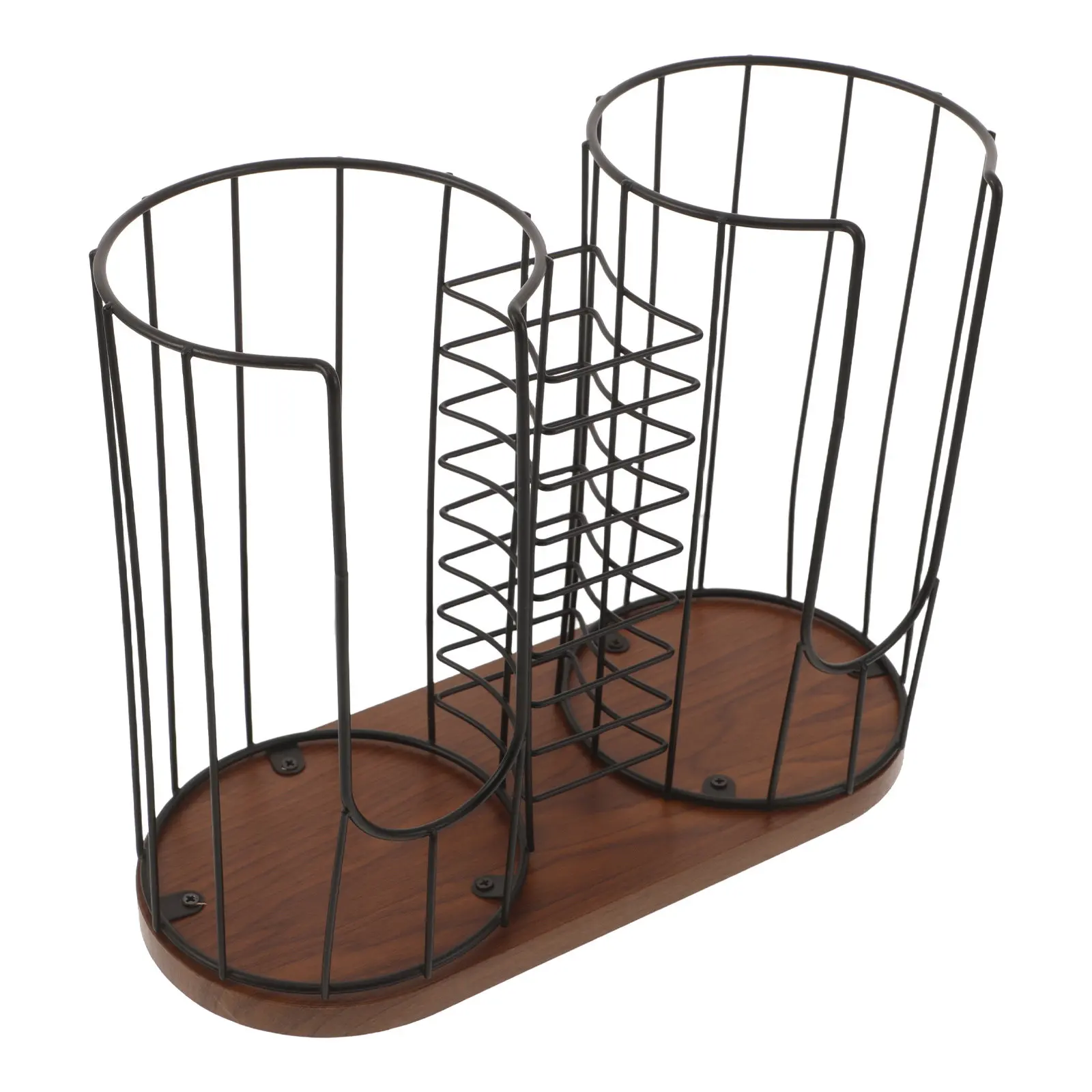 Wooden Coffee Bar Organizer Storage Rack Modular Cup Straw Holder Paper Cup Storage Organizer Coffee Station Utensil Holder