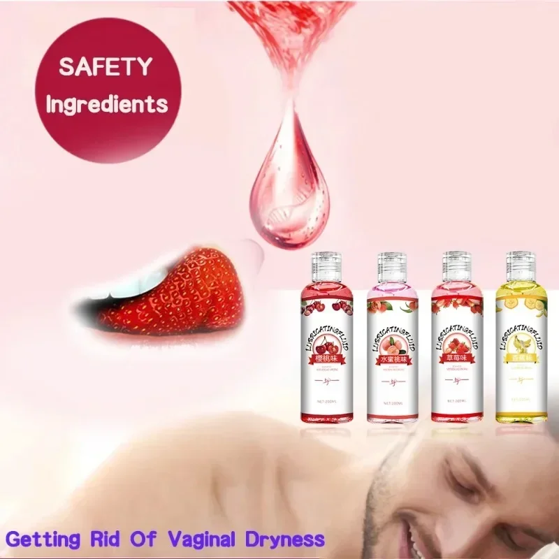 Fruit Flavor Anal Grease for Sex Lubricant Lube Gel Vagina Lubrication 200ml Fruit Taste Water Based Oil Lubricante Sexual