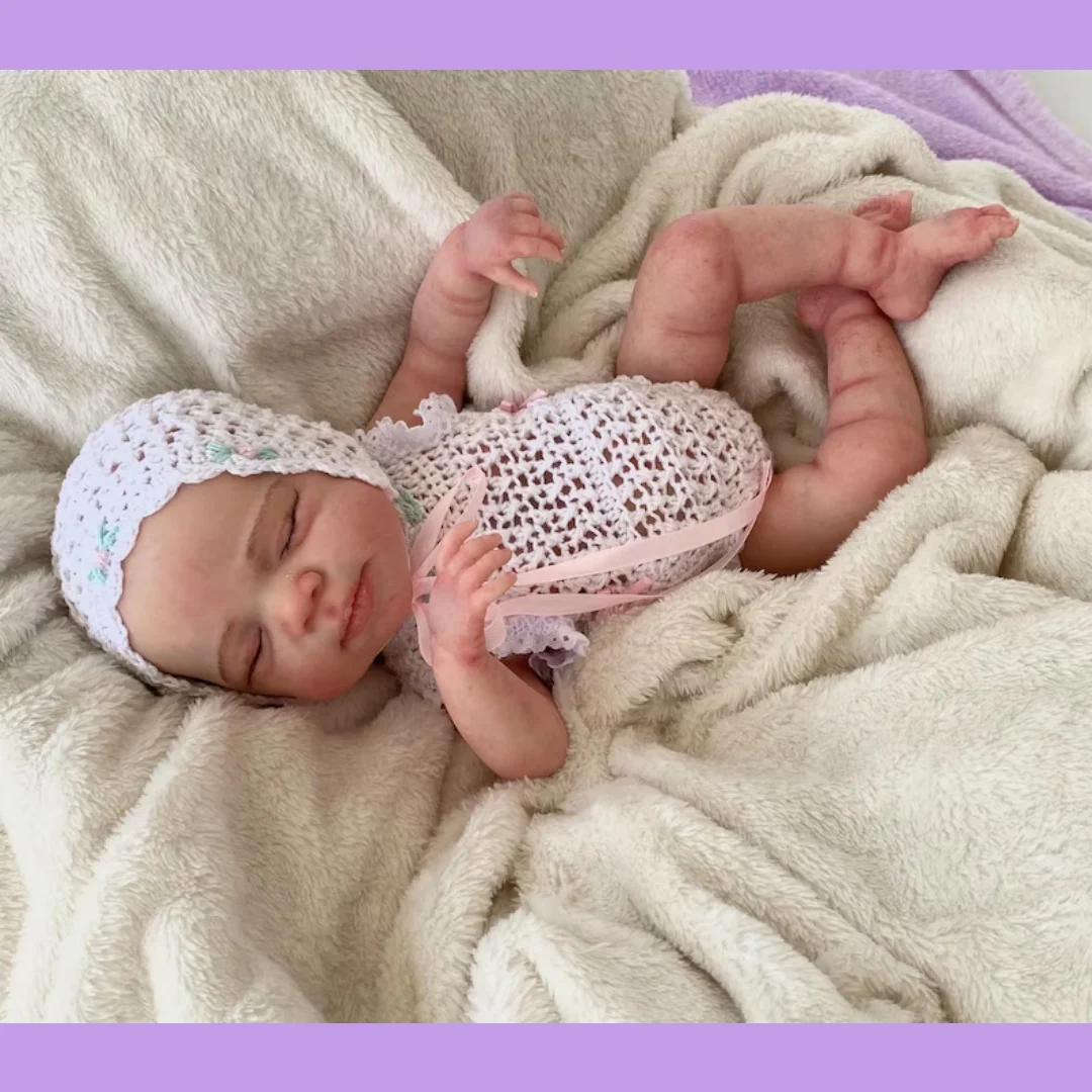 33cm 파스칼 소프트 실리콘 베베 리본 여자 아기, 입을 벌린 3D 페인트 피부 드레스, 스웨터 의상, 실물 같은 신생아 인형