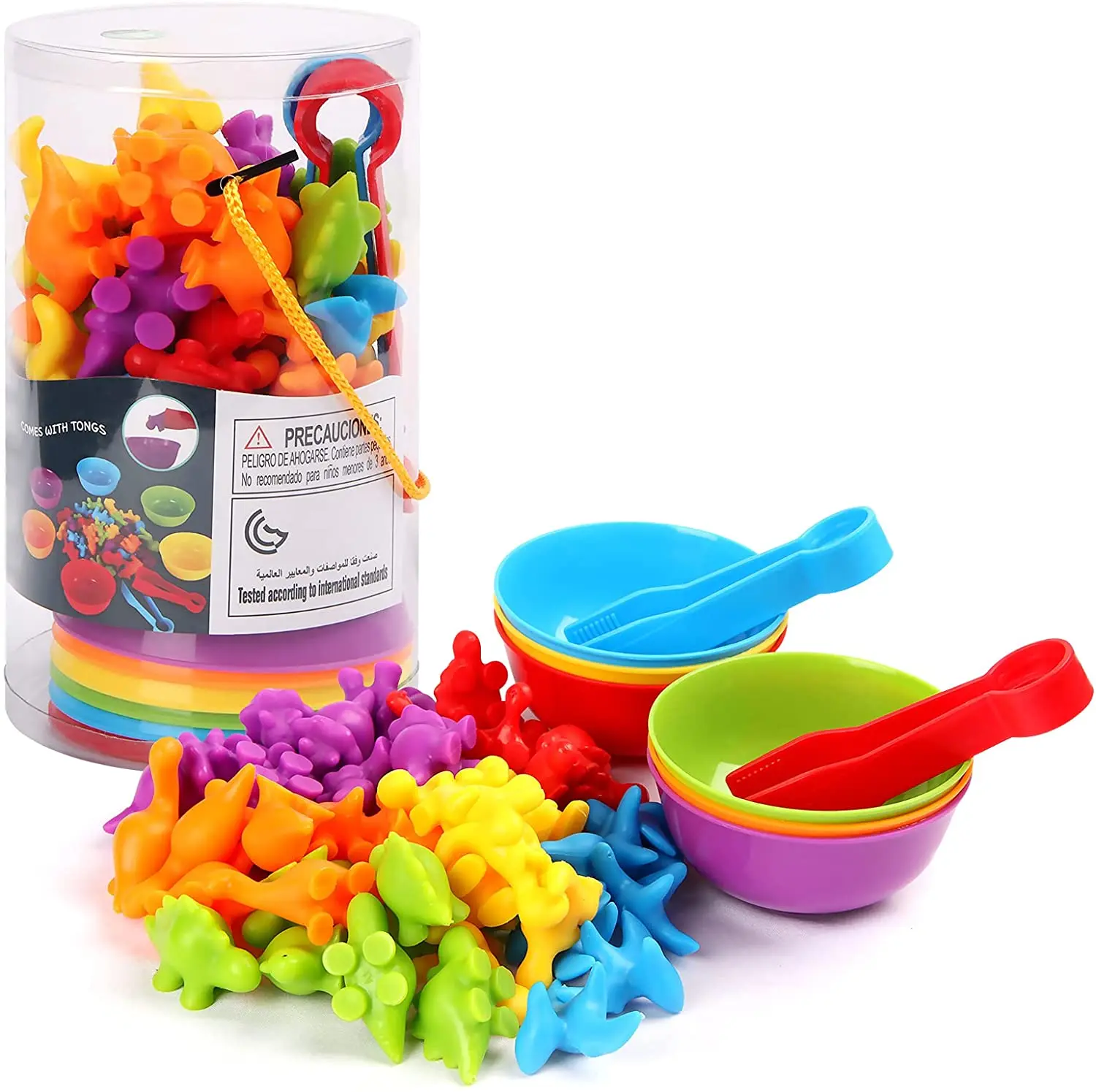 Rainbow Counting Animal Koala/Bear with Matching Color Sorting Bowls for Toddlers Ages 2-4 Shape Classification Montessori Toys