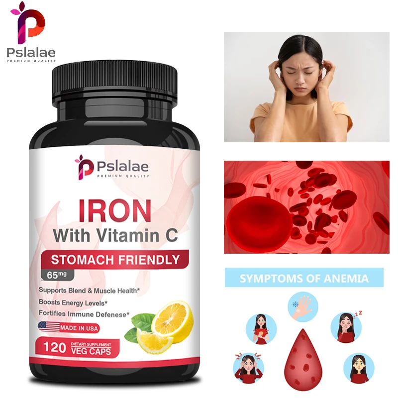 

Iron 65 Mg - Supports Blood Cell Production and Promotes Heart, Brain, Muscle and Immune Health