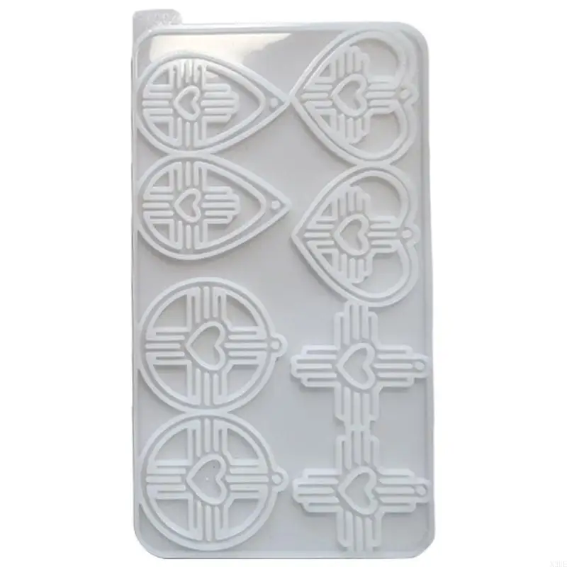 N2UE قلادة قالب من السيليكون أقراط مجوفة قوالب صنع المجوهرات قوالب سلسلة مفاتيح من السيليكون قوالب هدية لمحبي صياغة