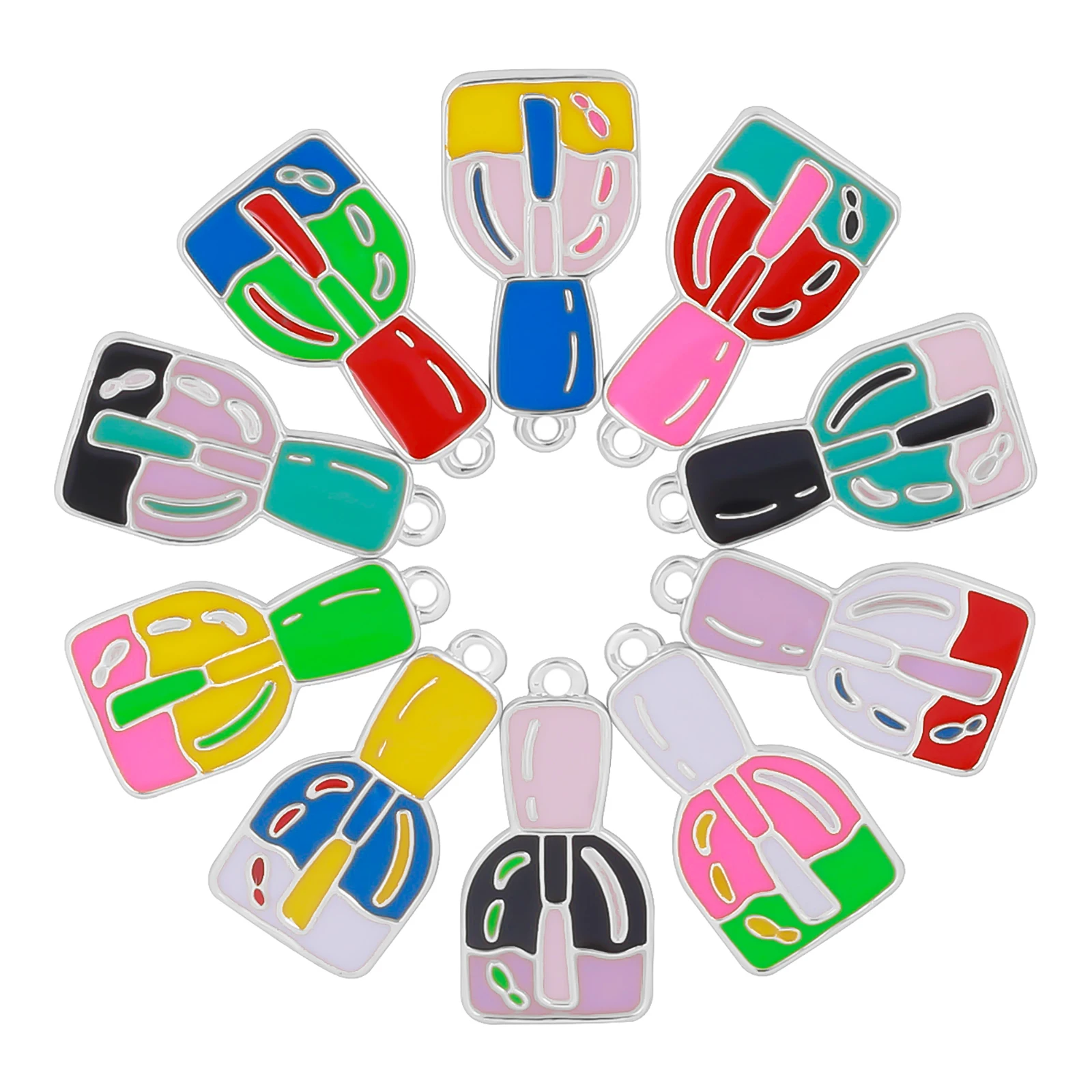 10pcs Alloy Nail Polish Charms Fit For DIY Jewelry Making S3401-S3402