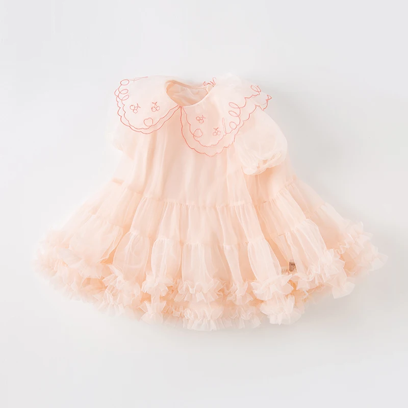 Dave Bella Girl's Dresses Children's Baby Mesh Dress Summer Charm Classy Sweet Fashion Princess Dress Party DB2234901