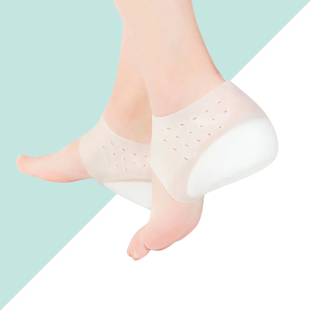 High Heel Cushion Pads Silicone Shock Absorbing Insoles Invisible Height Increase Shoe