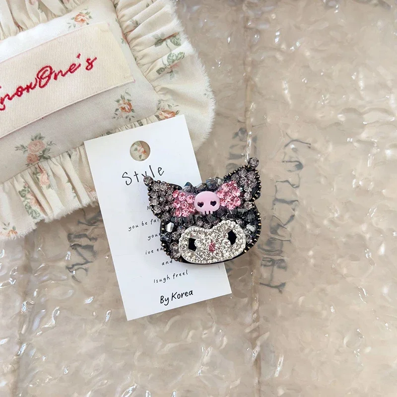 1 قطعة دبوس الشعر مرحبا كيتي الكرتون KT القط لامعة حجر الراين مقاطع الشعر Y2K الفتيات المشابك Hairgrip إكسسورات شعر الأطفال هدية