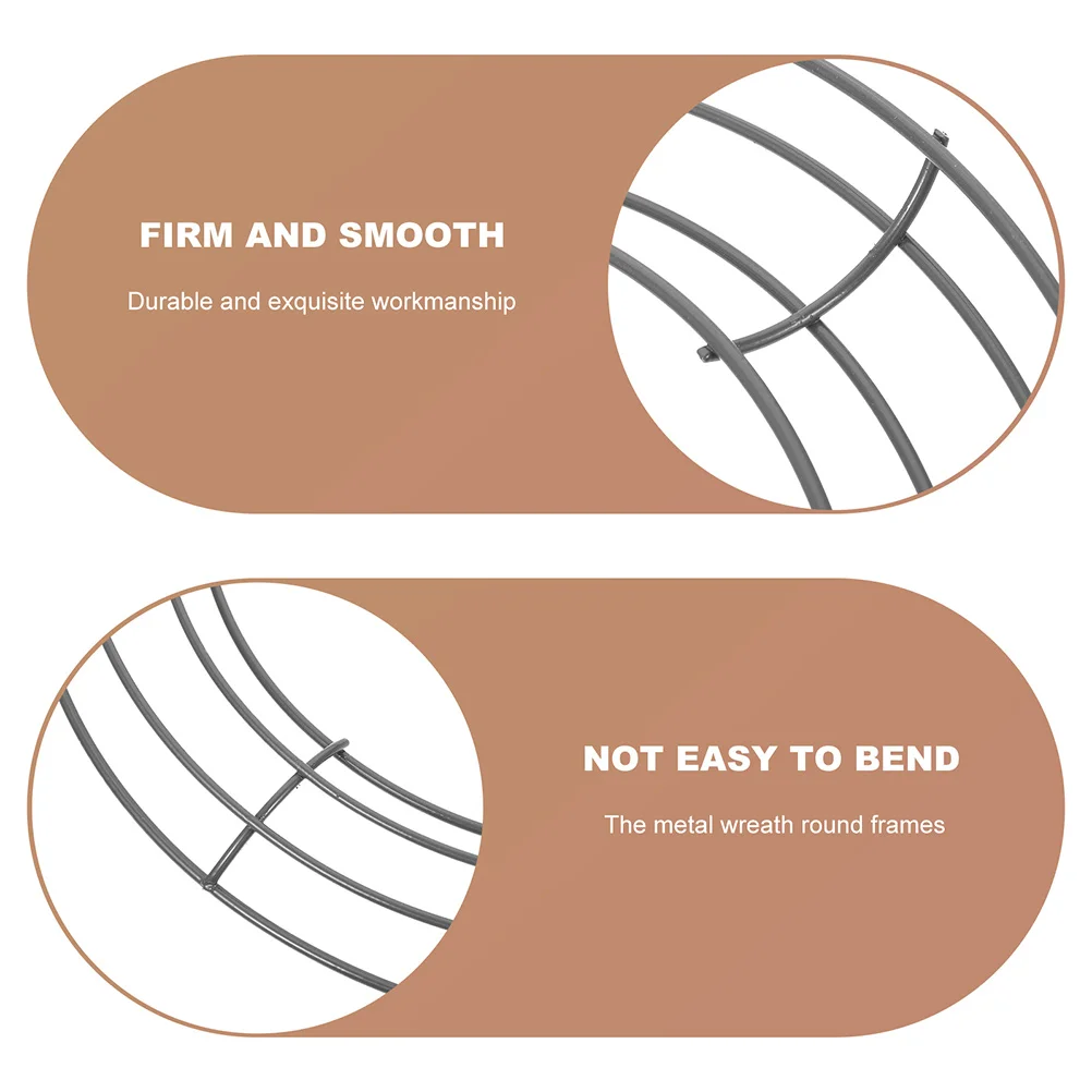 

10pcs Round Wreath Frame 8 Inch Iron Diy Craft Ring Christmas Wedding Decor Metal Floral Garland Making Tool Accessories