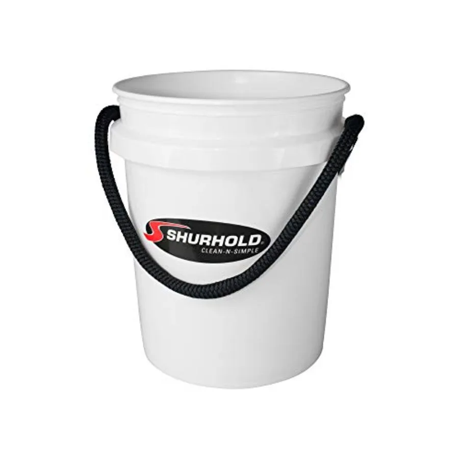 

2451 5 gallon white bucket for outdoor gardening indoor storage and DIY projects with durable plastic construction leakproof li