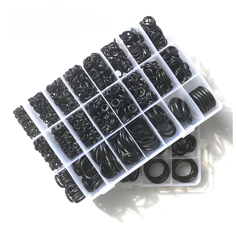 

NBR 740/1200pcs NBR O-ring Set Nitrile Rubber Black O-ring Oil-resistant, Wear-resistant and Waterproof NBR ORing Sealing