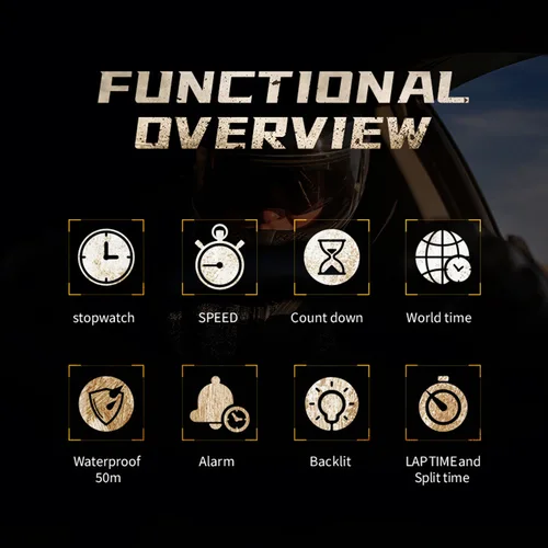 Imagen 2 del producto 2025 Reloj digital Relojes deportivos para hombres Reloj despertador de doble horario Relojes de pulsera digitales