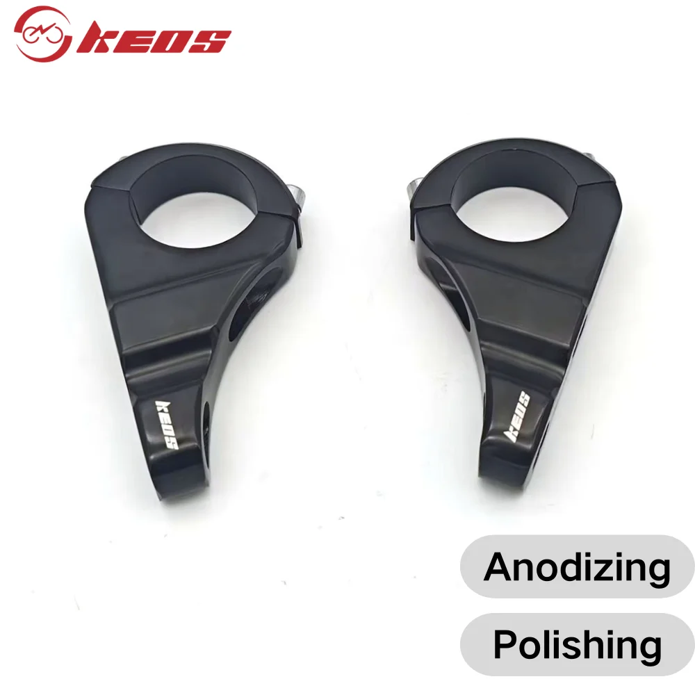 KEOS جبل الجذعية المباشرة لشوكة التاج المزدوج 31.8 مللي متر المشبك عالي اللمعان أسود عالي القوة سبائك الألومنيوم مقود الدراجة الجبلية/E-الدراجة #5
