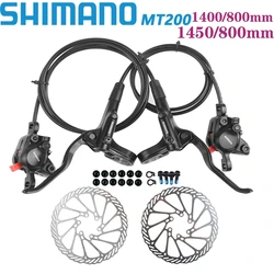 Shimano br bl mt200 freio de bicicleta mtb freio a disco hidráulico 750/800/1350/1450/1500mm montanha braçadeira freios atualizado mt315  freio dianteiro esquerdo direito conjunto de freio