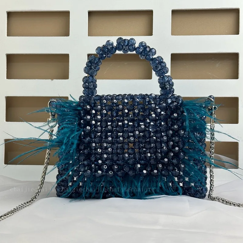 Imagem -02 - Bolsa Crossbody com Corrente Frisada para Mulheres Bolsa Personalizada Cristal Handwoven Premium Novo Design Moda 2023