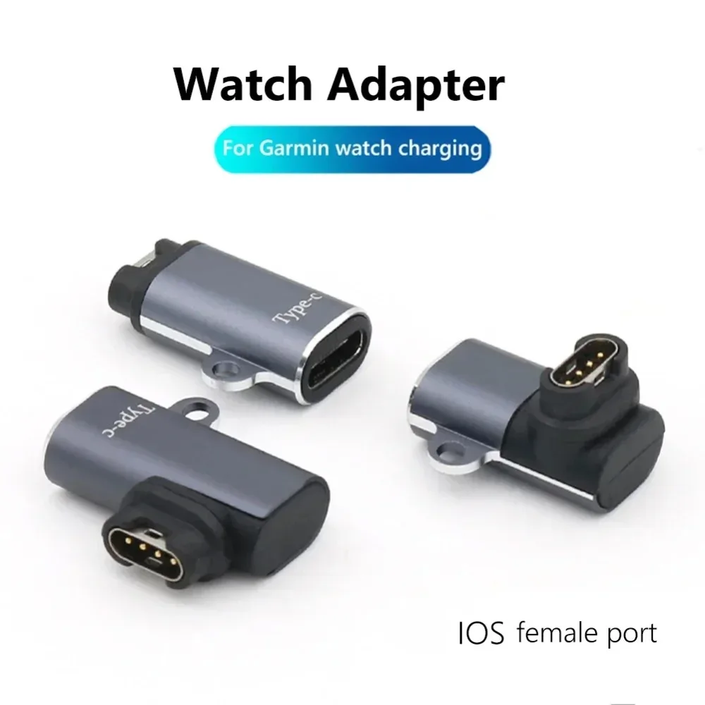 Type C Micro ios Charging Adapter Converter For Garmin Fenix 7 6 5 Instinct 2S Venu 2 Plus EPIX Forerunner 745 Watch Charger