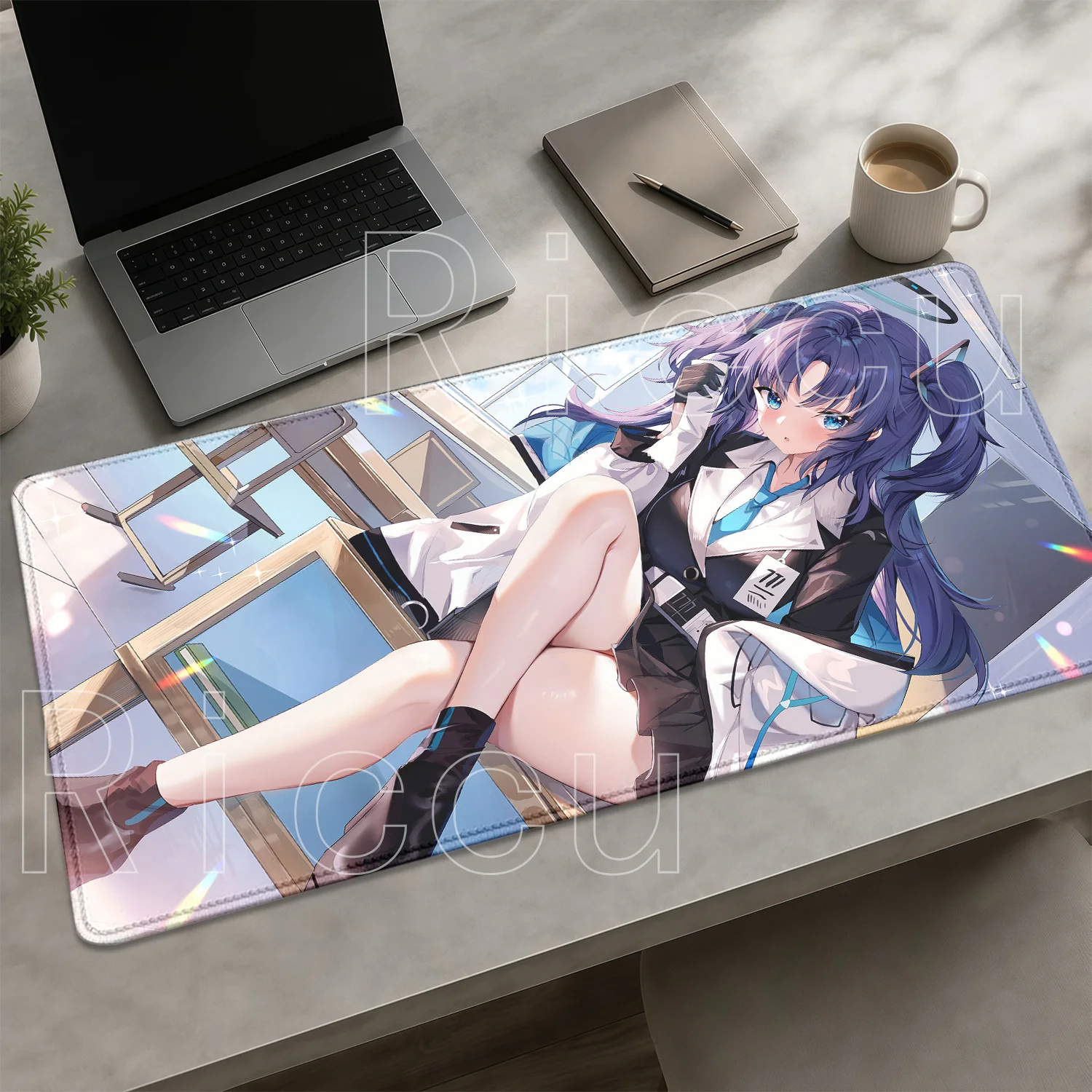 Sexy Hayase Yuuka Blue Archive Gaming Mouse Pad HD Printing Overlock XXL Mousepad Office Keyboard Non-slip Base ESports Deskmat