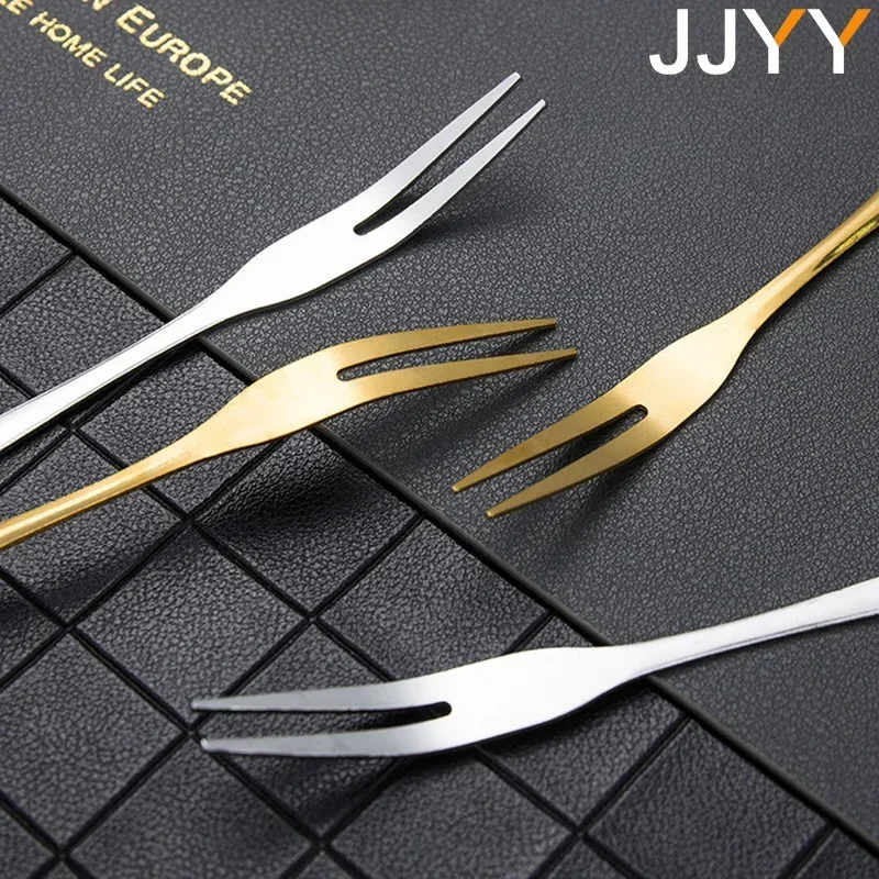 Picture 3: Stainless Steel Forks Appetizer Forks Portable Cake Cocktail Salad Fruit Forks for Party Travel Kitchen Dining Tableware