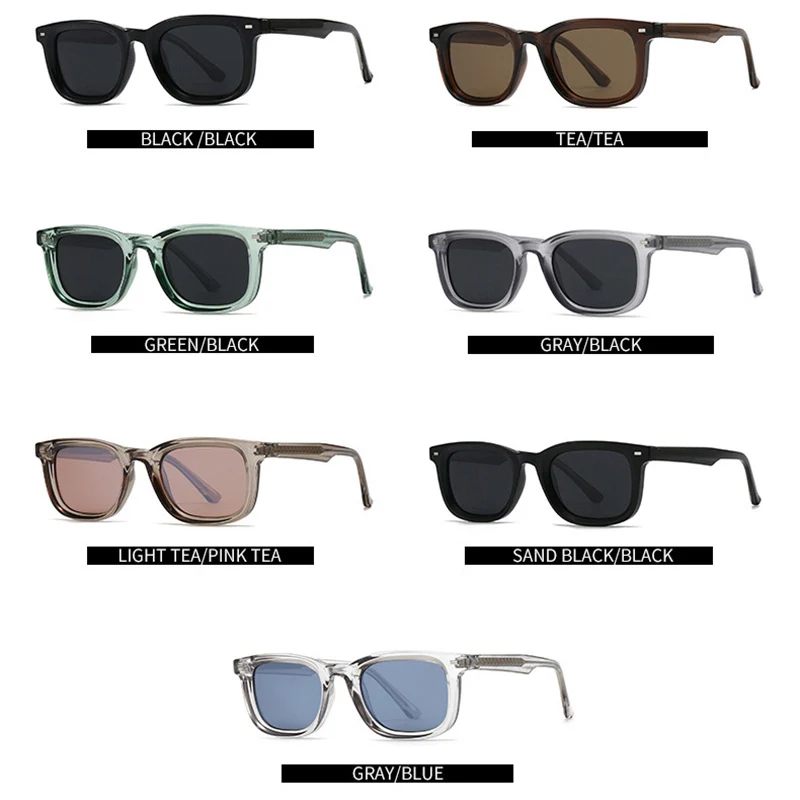 SHAUNA ريترو ساحة المسامير الاستقطاب النساء النظارات الشمسية موضة الأزرق الأخضر تتجه الرجال في الهواء الطلق ظلال UV400 نظارات شمسية #4