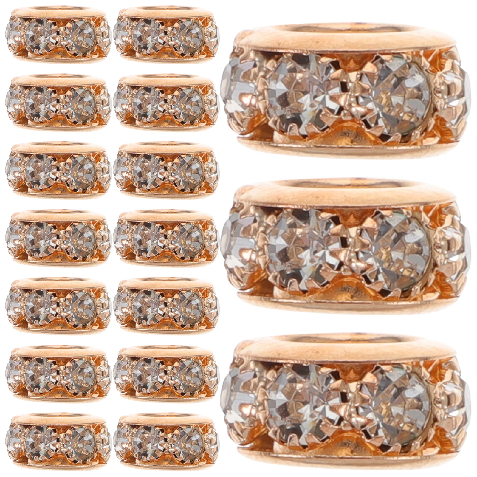 

20 Pcs Bead Bracelet Accessories DIY Beads for Jewelry Making Large Hole Metal Jewellery Crystal Kit