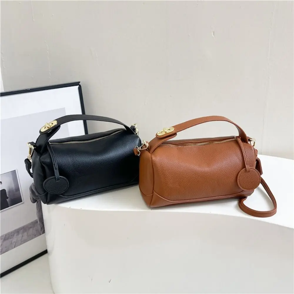 

Vintage Single Shoulder Bag Top Handle Light Luxury Women's Crossbody Bag Soft PU Leather Tote Pillow Bag Fashion Accessory