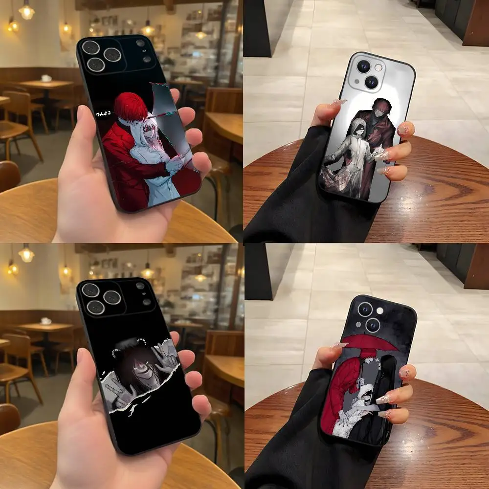 

H-HomicipherS For iPhone 17,16,15,14,13,12,11,Pro,Max,Plus Black Soft Cover Phone Case