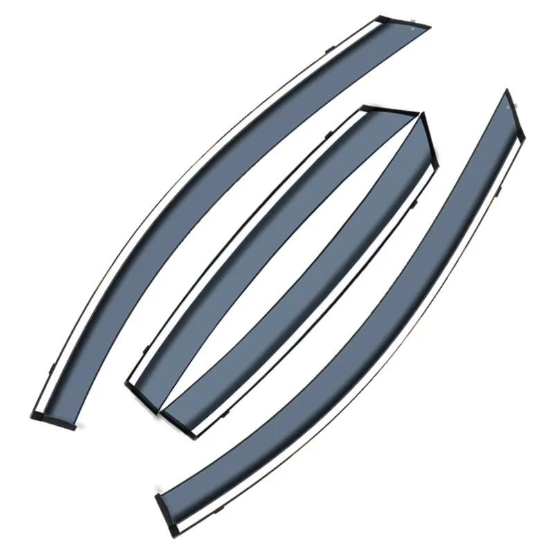 for Neta AYA Car Awnings Shelters Rain Deflector Front Rear Left Right Thickened Rain Shield Stainless Steel Trim Strip 4Pcs