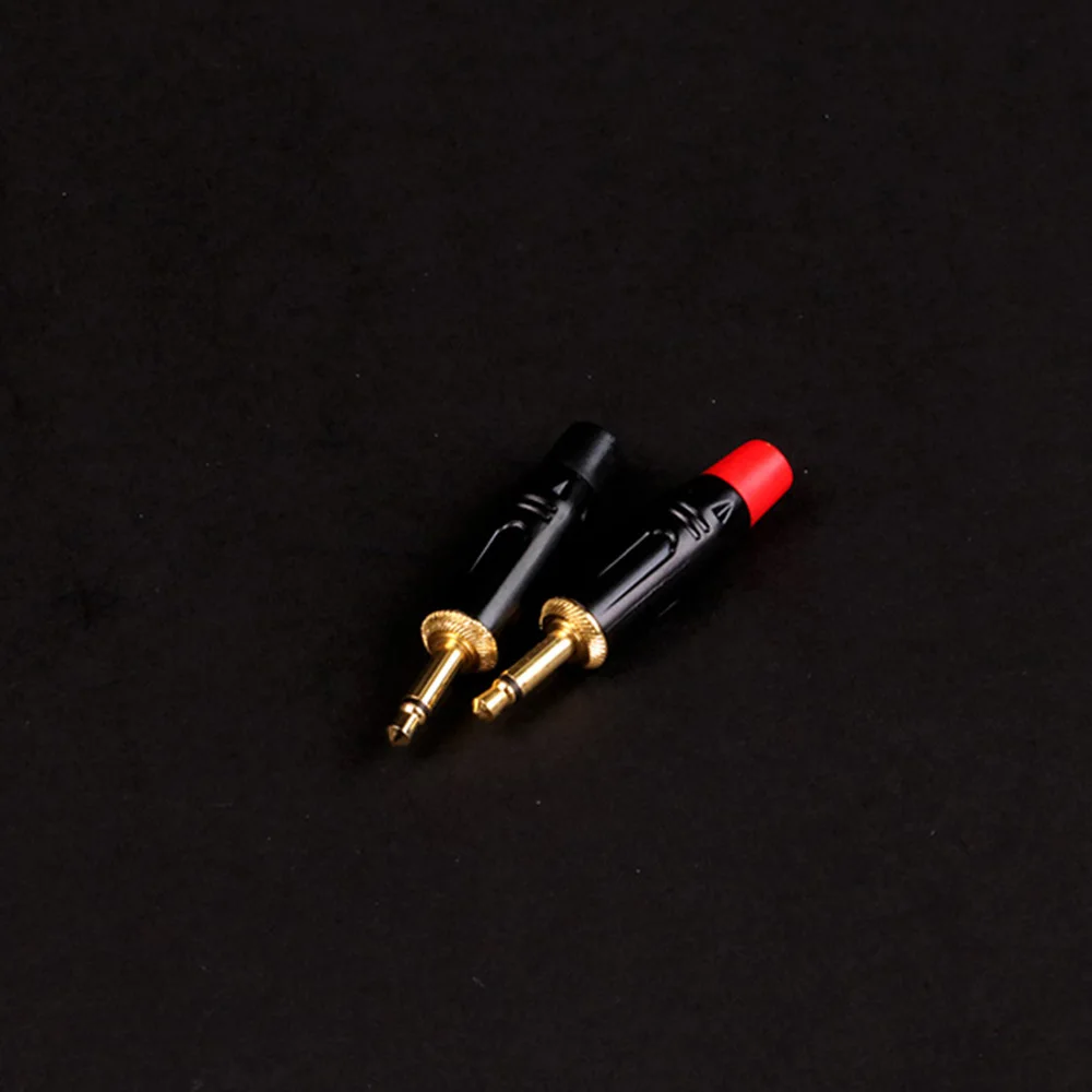 1PCS 2 Poles Jack 3.5MM Mono Male Plug Wire Connector Gold Plated Microphone Earphone Headphone Jacks R Connector Wholesales