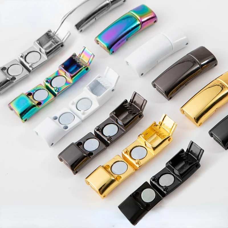 Metal Magnetic Clip Locking Buckle Lazy Laces No Tie Shoelace Buckle Metal Curved Magnetic Buckle Shoe Material Shoe Accessories