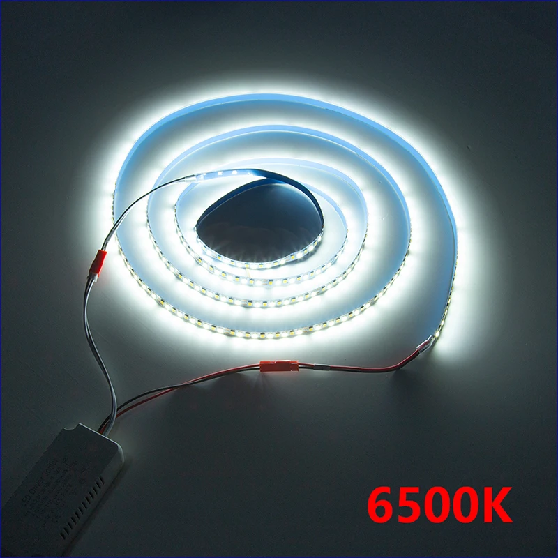 3 متر 2835-200D-7mm -5B10C × 2 الألوان المزدوجة تيار مستمر LED قطاع لإصلاح الثريات ، 3000K + 6500K LED الشريط.