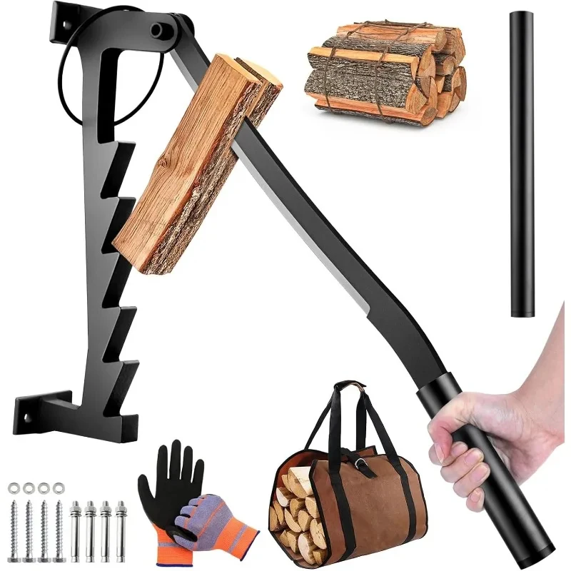 

Manual Kindling Splitter – Extended Handle Design, Wall Mountable, Portable Use, Soft Wood Splitting