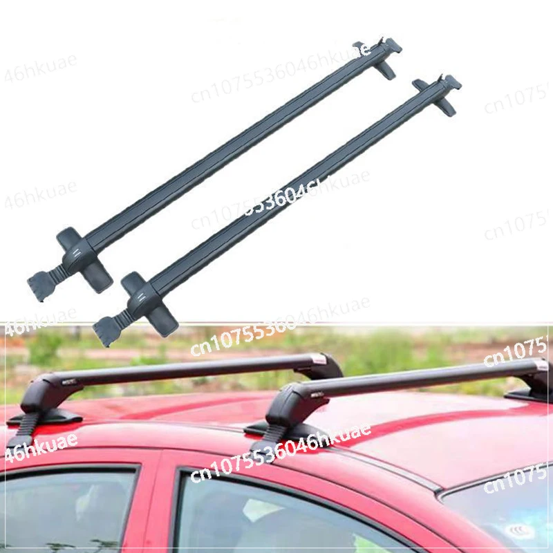 1 Pair with Lock Universal Vehicle Car Roof Mounting Rack Rail Bar Black Aluminum Luggage Carrier Top Car Rack Modification Part