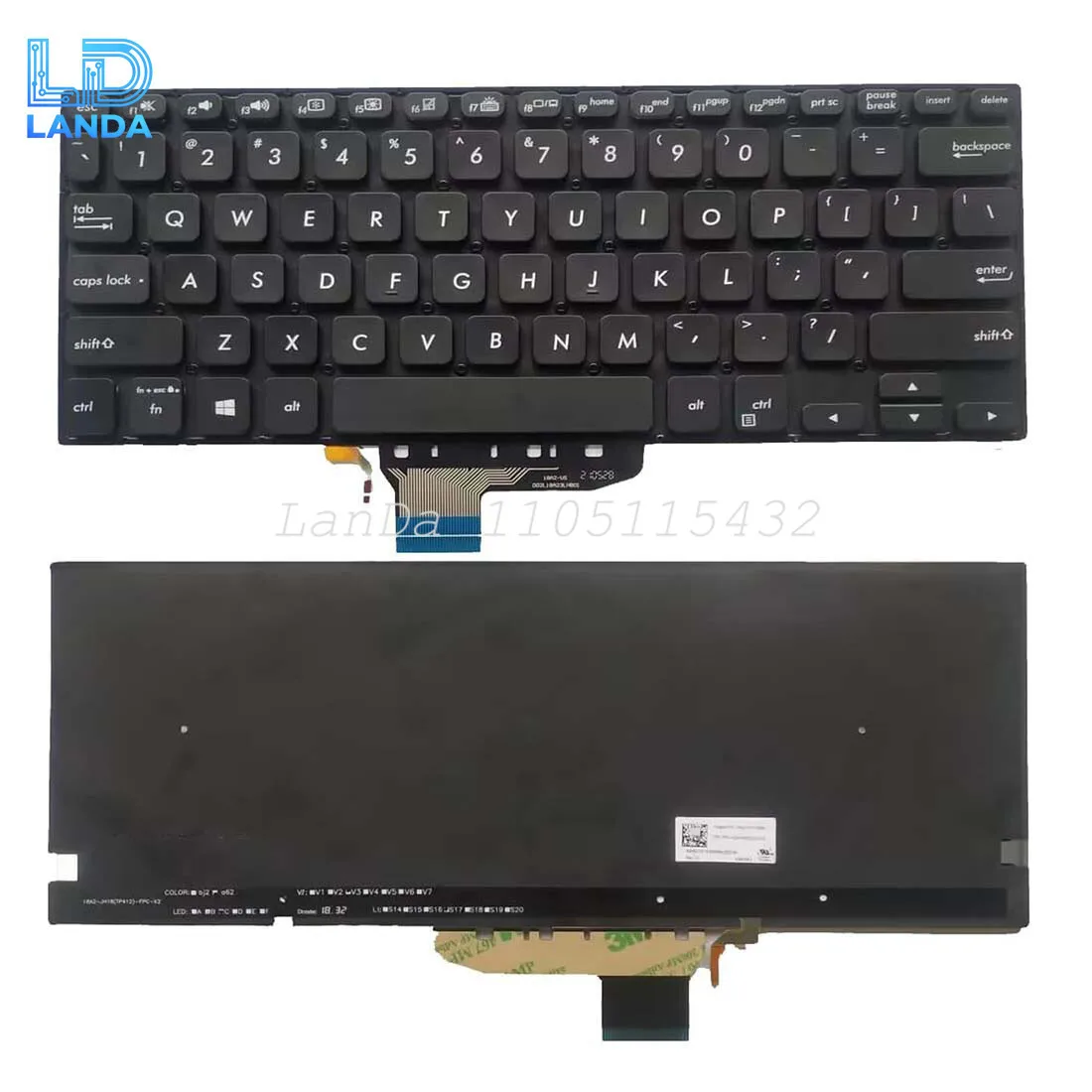 Keyboard For ASUS VivoBook Flip TP412 TP412U TP412UA TP412F TP412FA US Backlit