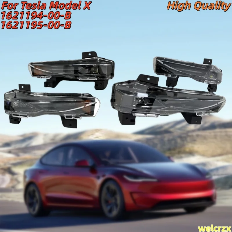 For Tesla Model X 2021-2023, Front Fog Lights, EU Version / US Version, Part Numbers 1621194-00-B / 1621195-00-B