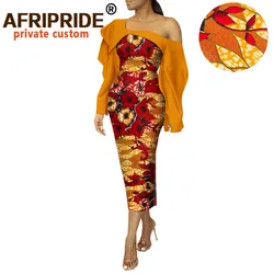 African Print Dresses for Women Fashion Bodycon Dress Casual Slim Fit Plus Size Long Sleeve Dashiki Outfits AFRIPRIDE A2025004