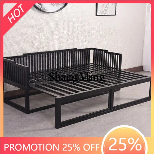 

CL solid wood elm wood small apartment furniture combination sofa bed new Chinese Luohan bed sliding bed