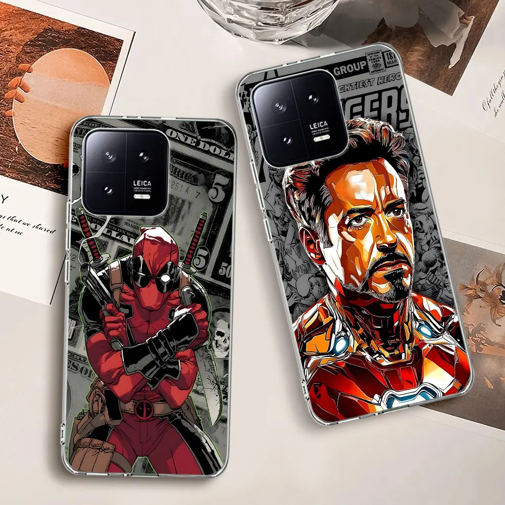 Чехол Marvel Deadpool для Xiaomi Mi 13 9 12 12X 11 Pocophone F1 11T 8 9T A2 Lite 12T 11i 10 10T Pro, прозрачный чехол из ТПУ для телефона Чехол Marvel Deadpool для Xiaomi Mi 13 9 12 12X 11 Pocophone F1 11T 8 9T A2 Lite 12T 11i 10 10T Pro, прозрачный чехол из ТПУ для телефона